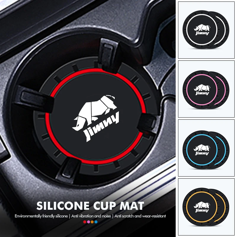 Для Suzuki 2 шт. автомобильный коврик для чашки воды резиновый противоскользящие