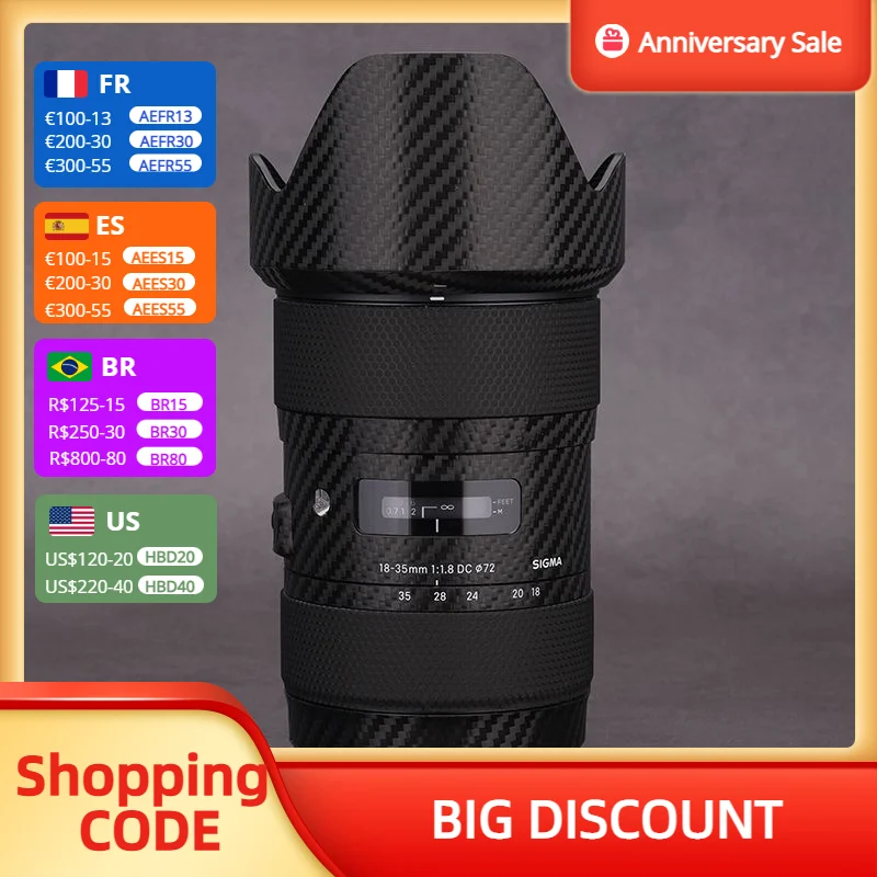 

Sigma 18-35 for Nikon Lens Sticker Decal Skins Wrap Cover for Sigma 18-35mm f/1.8 DC HSM ART Lens Premium Sticker