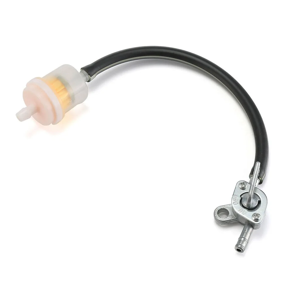 

1pc Universal Ø5-6mm Gasoline Tap+3pcs 6mm Filter+3pcs 17cm Hose+ 6pcs Hose Clamps Set For Brush Cutter Strimmer Lawn Mower