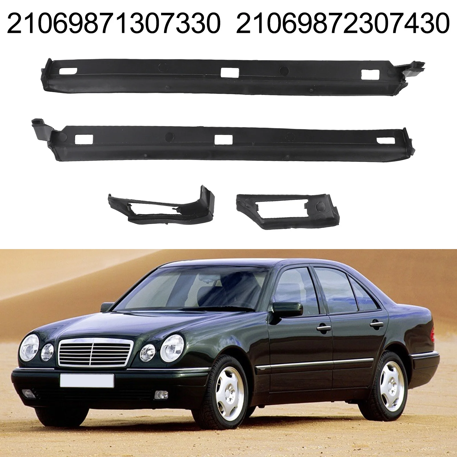 

4 шт. Переднее \ Крыло \ Уплотнение \ Полоса для Mercedes 2106987130 /7330 для E-класса W210 1996-2002 пыленепроницаемая уплотнительная лента, внутренние детали
