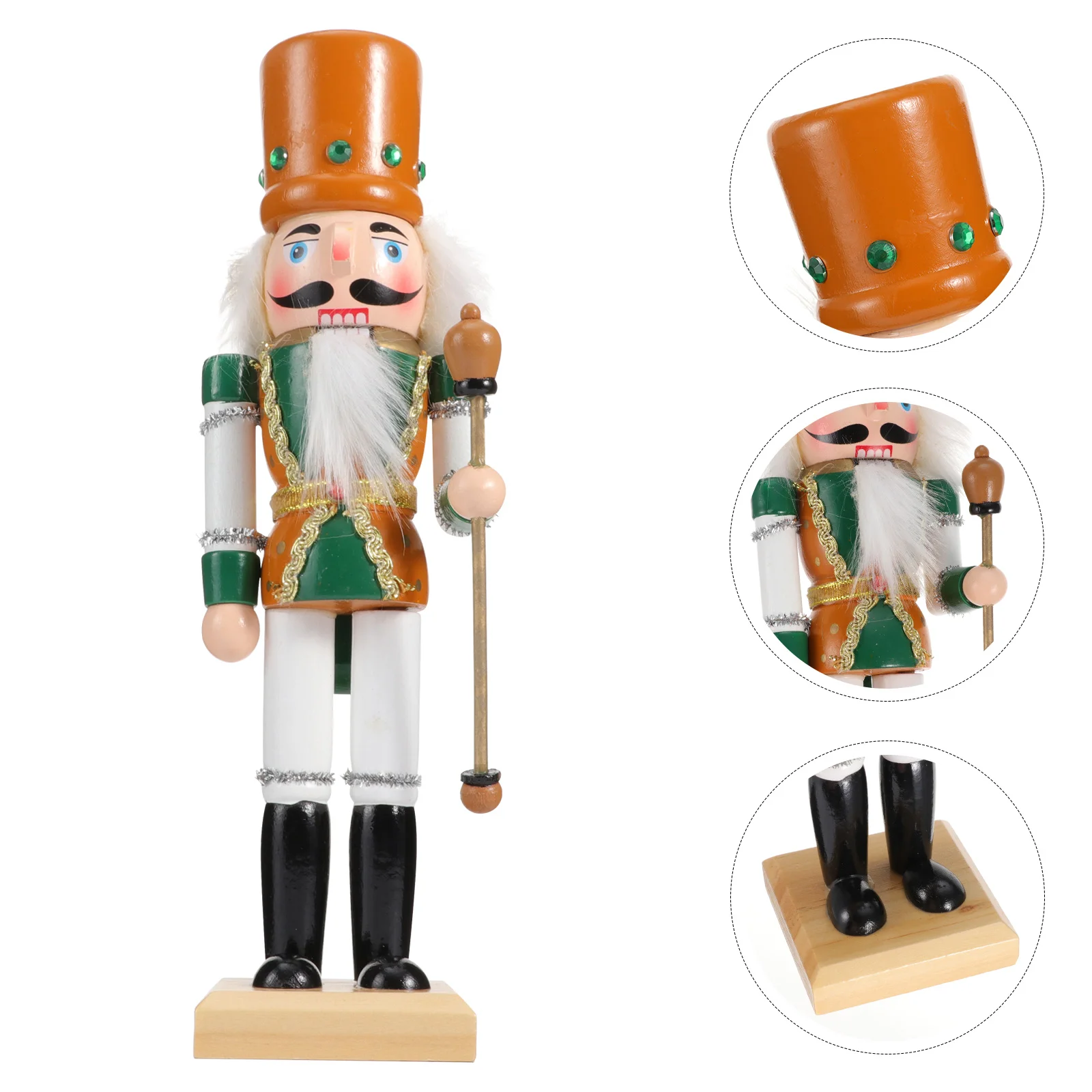 

Nutcracker Christmas Decorations Wooden Soldier Walnut Figures Nutcrackers Ornaments Decor Figurines Puppet Desktop Table Figure