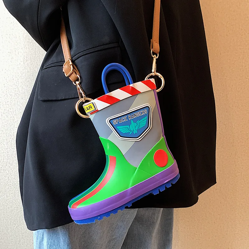 

Cute Cartoon Rain Shoes Shape Woman's Bag Shoulder Diagonal Bag 2022 Fashion Trendy Shoulder Diagonal Female Small Bag Hot Sale