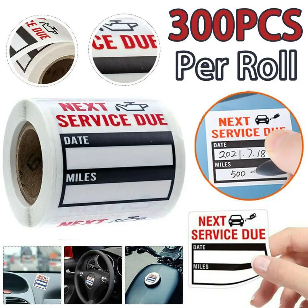

Reminder Sticker Removable Convenient Waterproof Next Service Due Sticker for Car