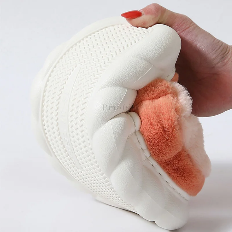 Cute Strawberry Women Home Slippers Lovely Fruit Thick Sole Shoes for Female Indoor Slipper with Fur Woman Casual Slippers House