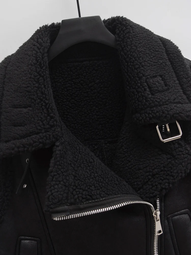 KAOPU ZA женский двусторонний жилет из искусственной овчины винтажный верхний