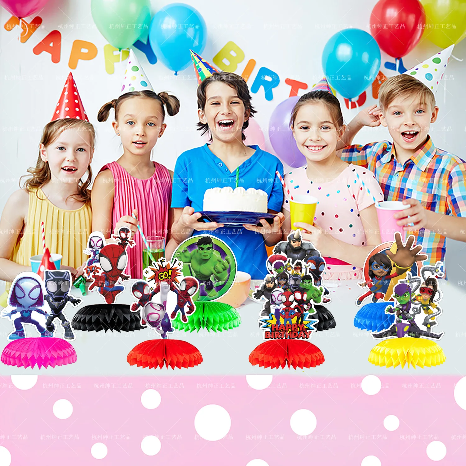 Набор бумажных вееров с принтом мстители Человек-паук и его удивительные друзья |