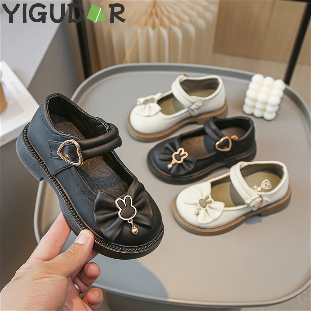 

Girls Black Leather Shoes Kid's New Birthday Shoes For Girls Children's Single Shoe Princess Performance beige Shoes Kids Shoes