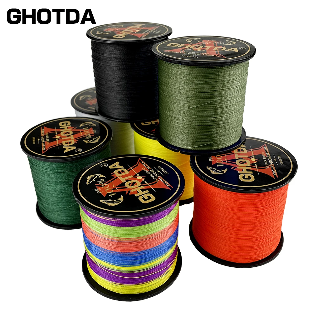 

Ghotda 8 Strands 500M1000M Braided Fly Fishing Line Multifilament 18-96LB Carp Fishing X8 8.2-44kg Wire