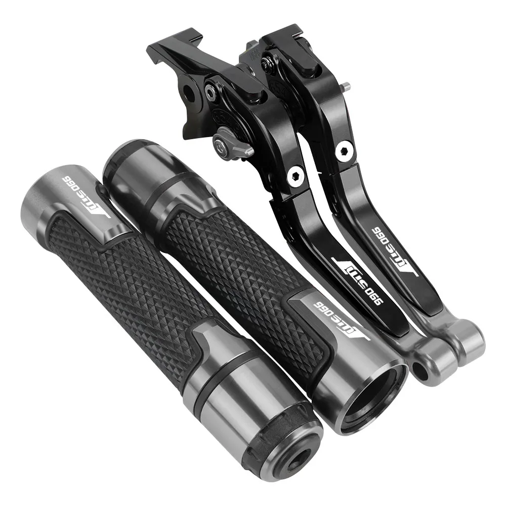 

990 SMT Motorcycle Accessories Brake Clutch Levers Handlebar Handle bar Hand Grips ends FOR 990SMT 2009 2010 2011 2012 2013