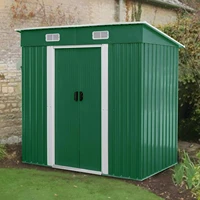 3 5x6 Outdoor Garden Storage Shed Backyard Metal Tool House Lockable Door Storage Sheds