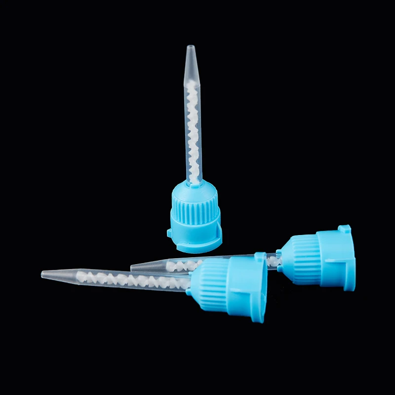 

50pcs 1:1 Dental Materials Dentistry Silicone Rubber Gun Conveying Mixing Head 4.2 Mm Disposable Silicone Rubber Mixing Head