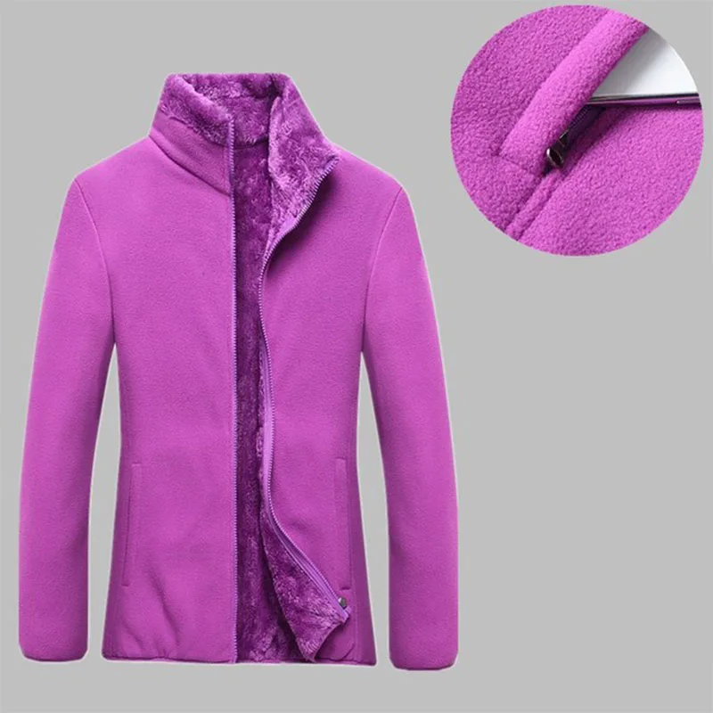 

Coral Fleece Jacket for Women, Autumn and Winter, Plus Thick Warm Velor,Thermal Coat, Outerwear, Camping, Hiking, Mountaineering