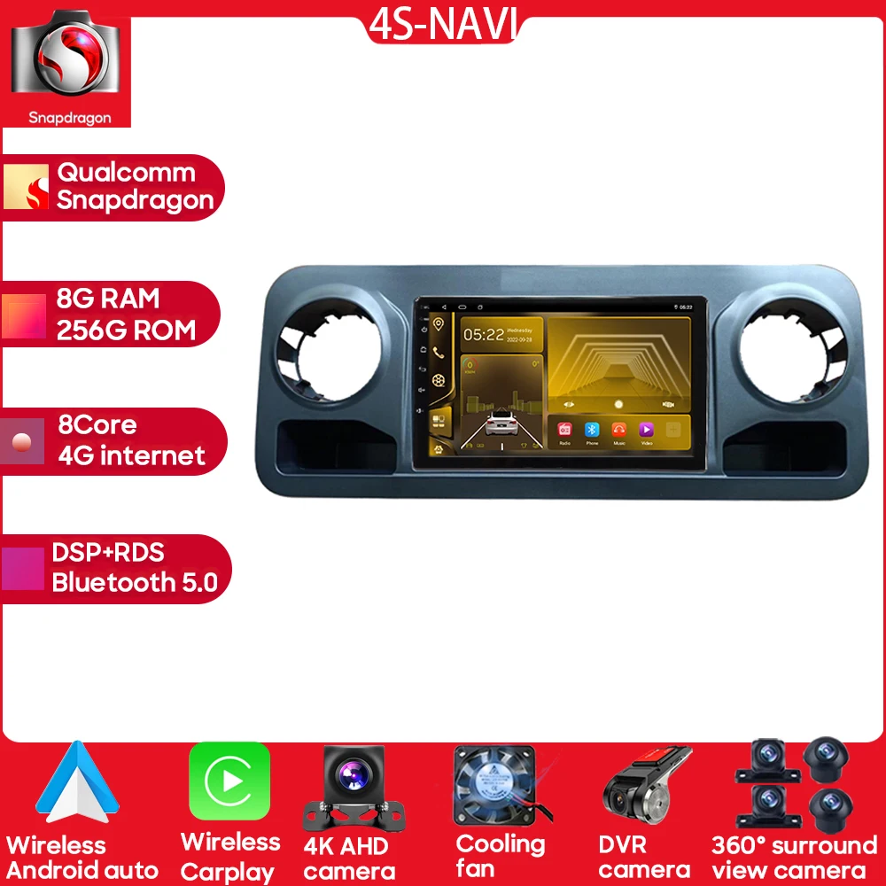 

Car Dvd For Mercedes-Benz Sprinter 907 910 2018+ Android Auto Multimedia Player Mirror Link Bluetooth Carplay Dash Cam DSP Wifi