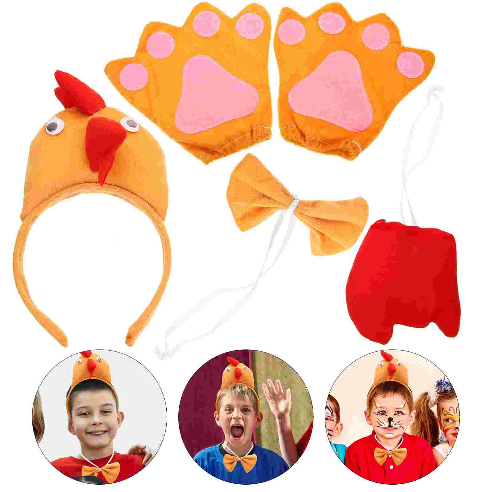 

Clothing Party Supplies Adults Chicken Tail Bow Tie Shaped Hairband Cosplay Headpiece Prop Kit Child Easter Costume