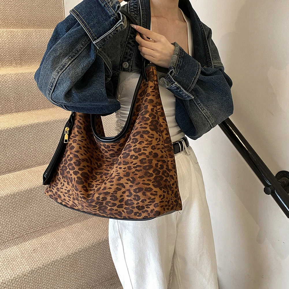 Женская сумка через плечо из искусственной кожи с леопардовым принтом