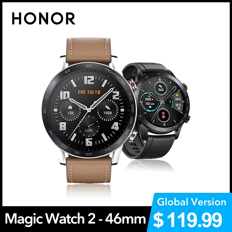 

Смарт-часы HONOR Magic Watch 2 мужские с пульсометром и датчиком уровня кислорода в крови
