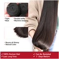 Fashow 30 32 34 36 40 inch Indian Hair Straight Hair Bundles 100% Human Hair Bundles Double Wefts Natural Thick Hair Extensions