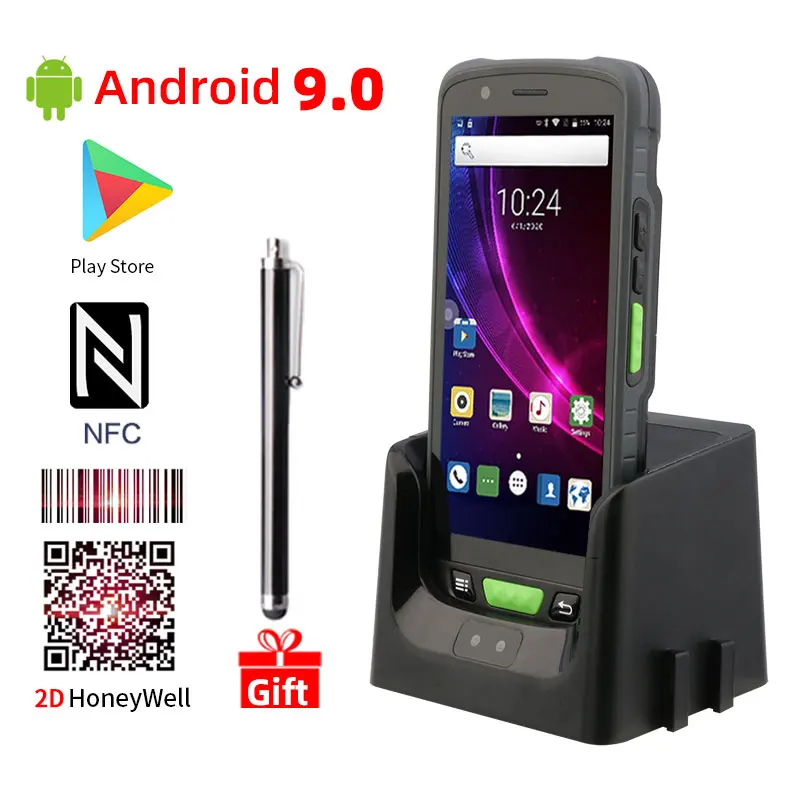 Портативный КПК с экраном 5,5 дюймов, Android 9,0, портативный терминальный коллектор данных Honeywell 1D 2D, считыватель штрих-кодов с 4G, Wi-Fi, NFC, GPS