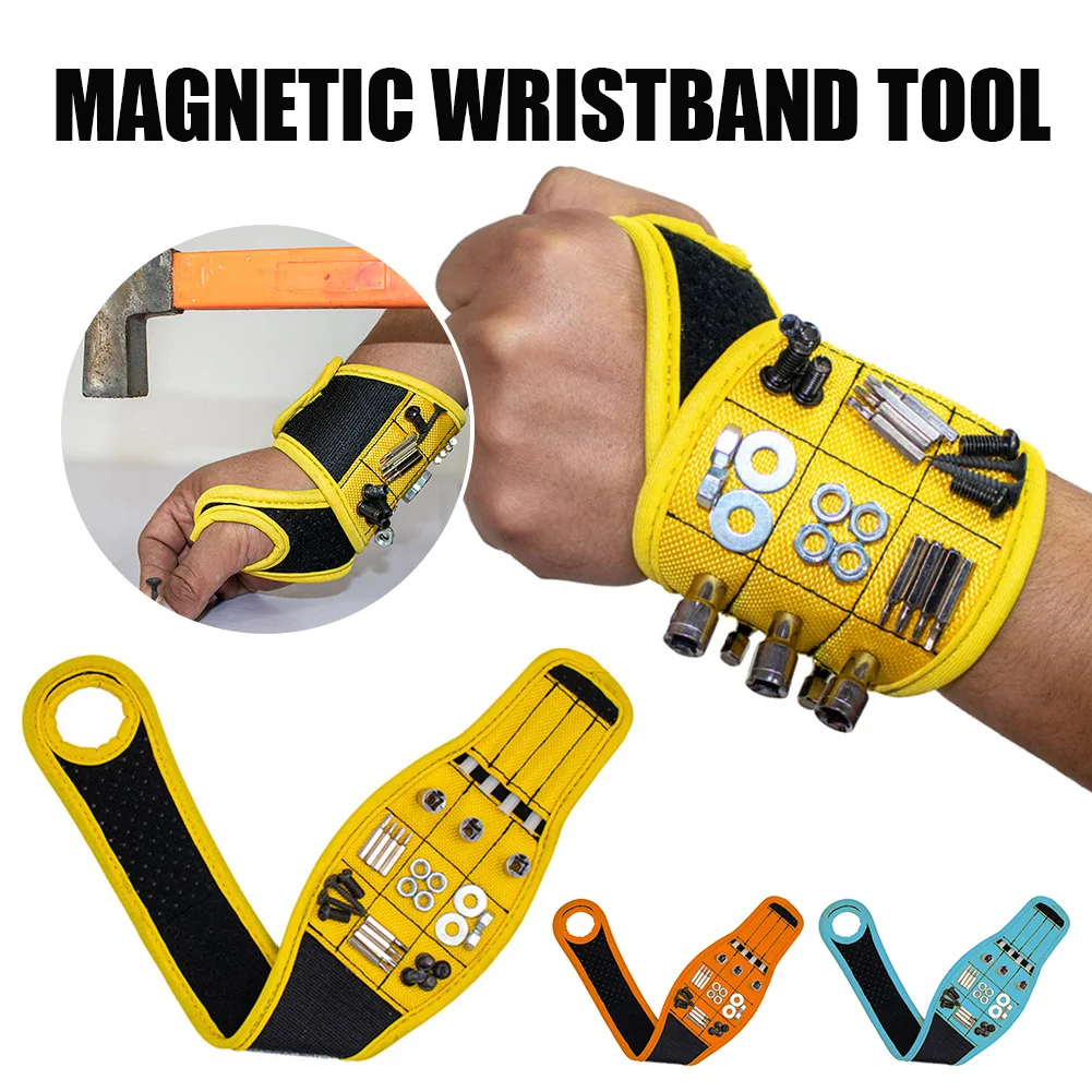 

Magnetic Wristband Tool Holder Magnet Tool Belt Storage Wrist for Holding Screws Nails Drill Bits Gifts for Father Boyfriend