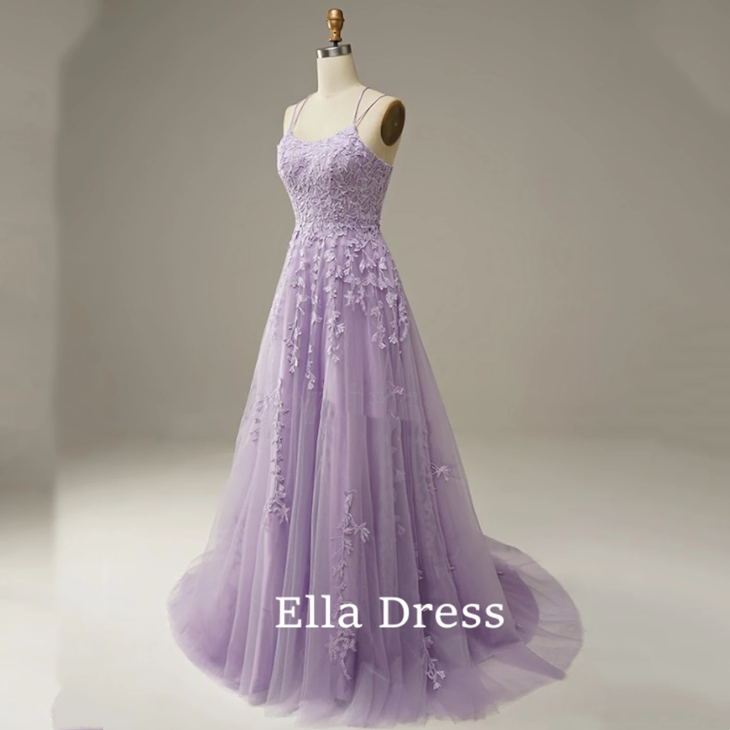 

Женское платье подружки невесты Ella, лавандовое платье трапециевидной формы с открытой спиной, бальное платье для свадебной вечеринки