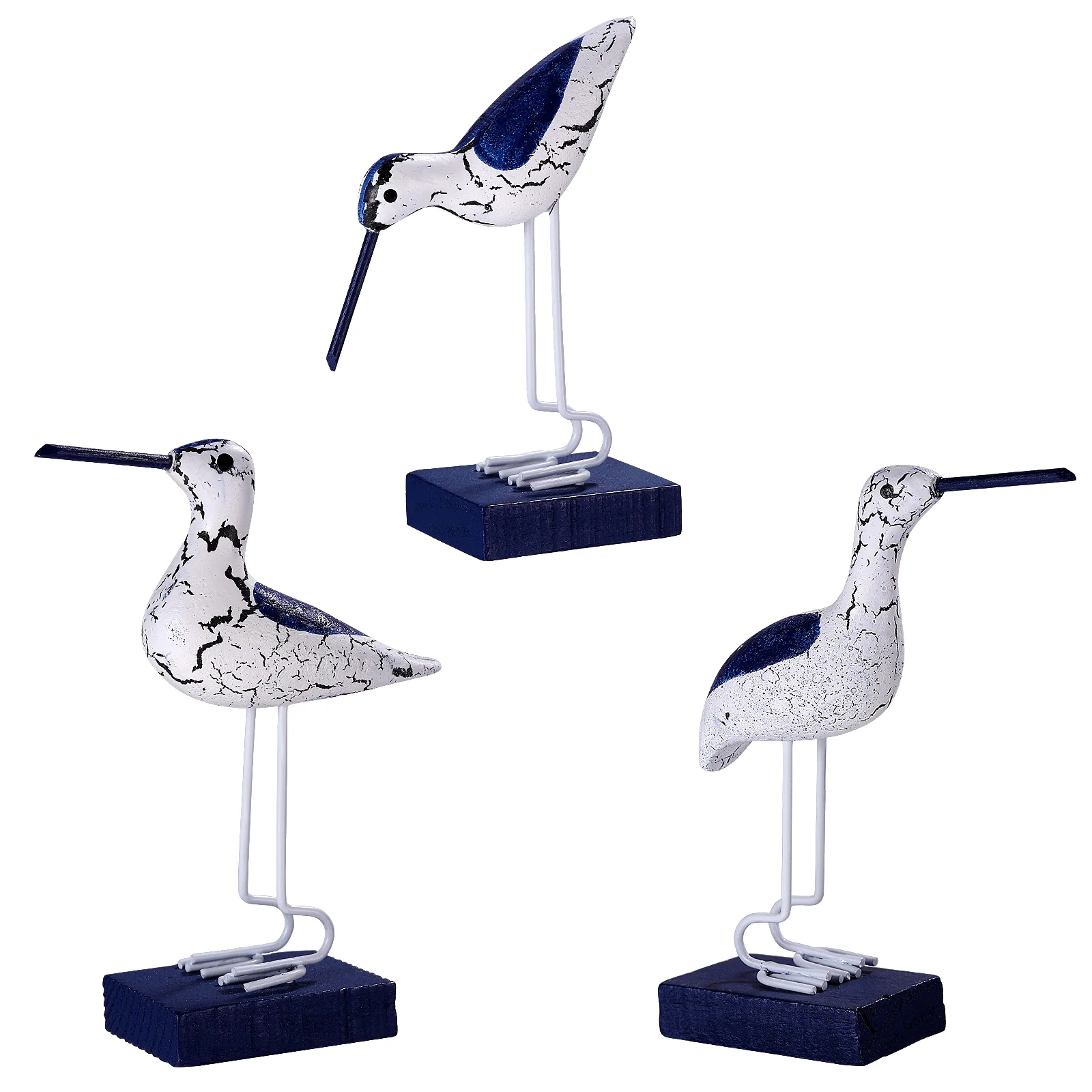

3 Nautical Decorations Bird Desk Decor Bird Figurines Decor Seabird Decor Mediterranean Decor Beach Ornaments