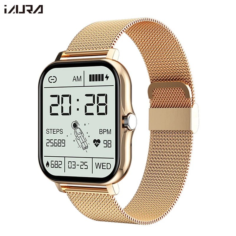 

Smart Watch Woman Full Touch Bluetooth Call Heart Rate Fitness Tracker Waterproof Sports Men Smartwatch Watches For Android iOS
