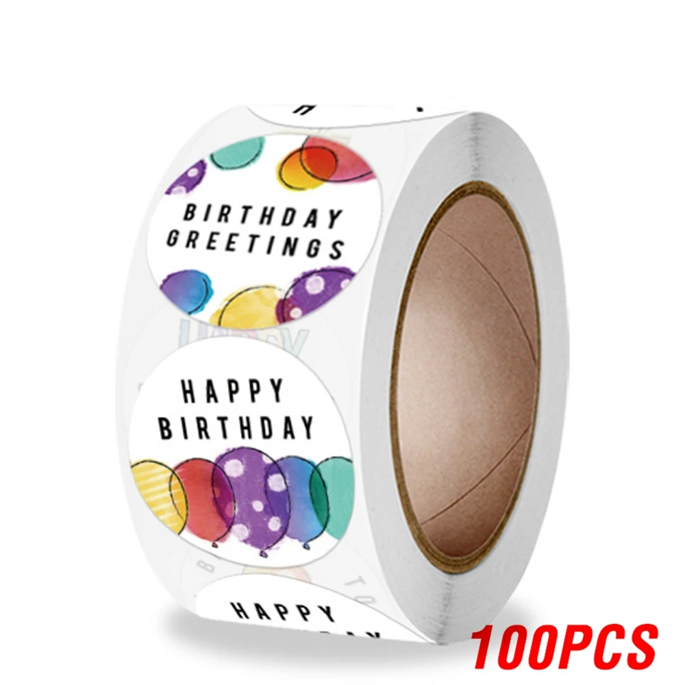 

Набор наклеек "С днём рождения", бумага, 50-500 шт