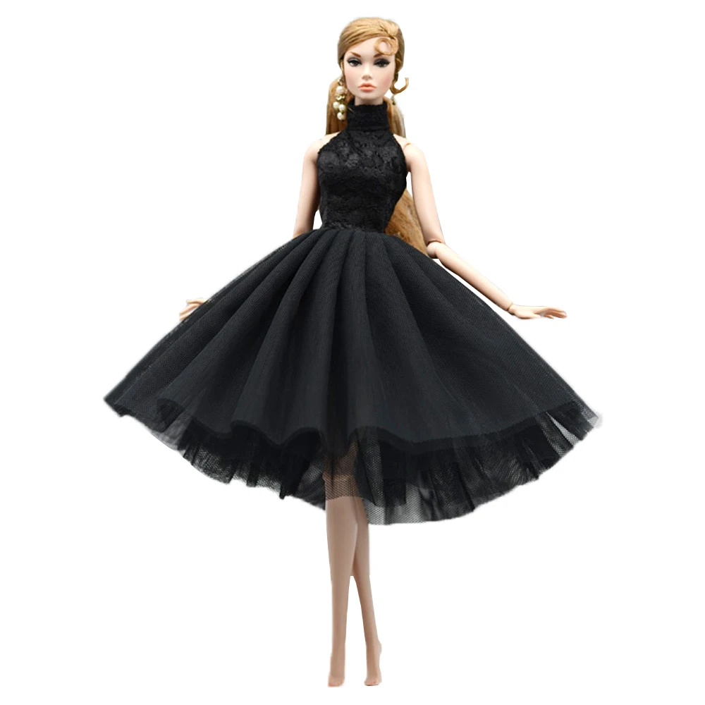

1 шт., модная черная кружевная юбка NK для куклы 1/6 BJD FR, Элегантное свадебное платье, Одежда для куклы Барби, аксессуары, игрушки