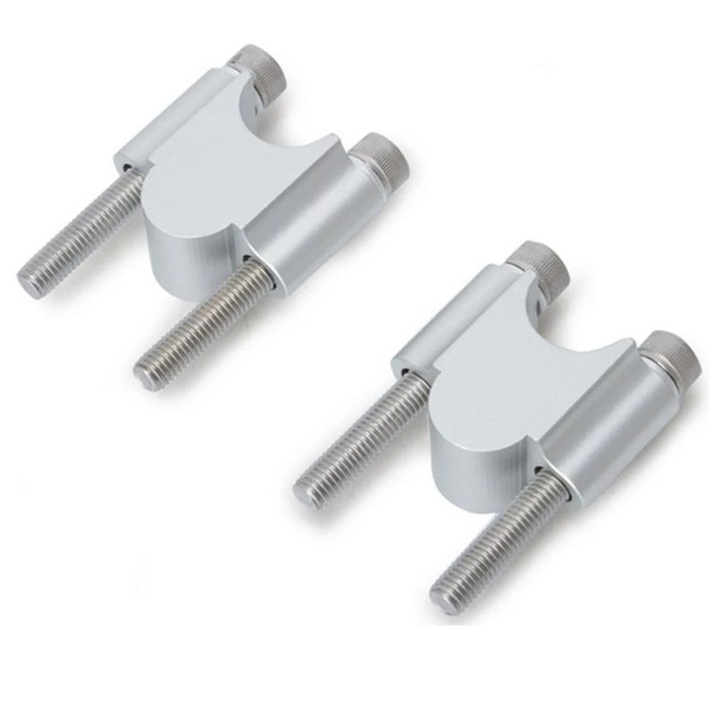 

Motorcycle Handlebar Riser Clamp Fir 22mm Handlebar 1 Pair 7/8\\'\\' CNC Silver Tools Motorcycle Handle Accessories