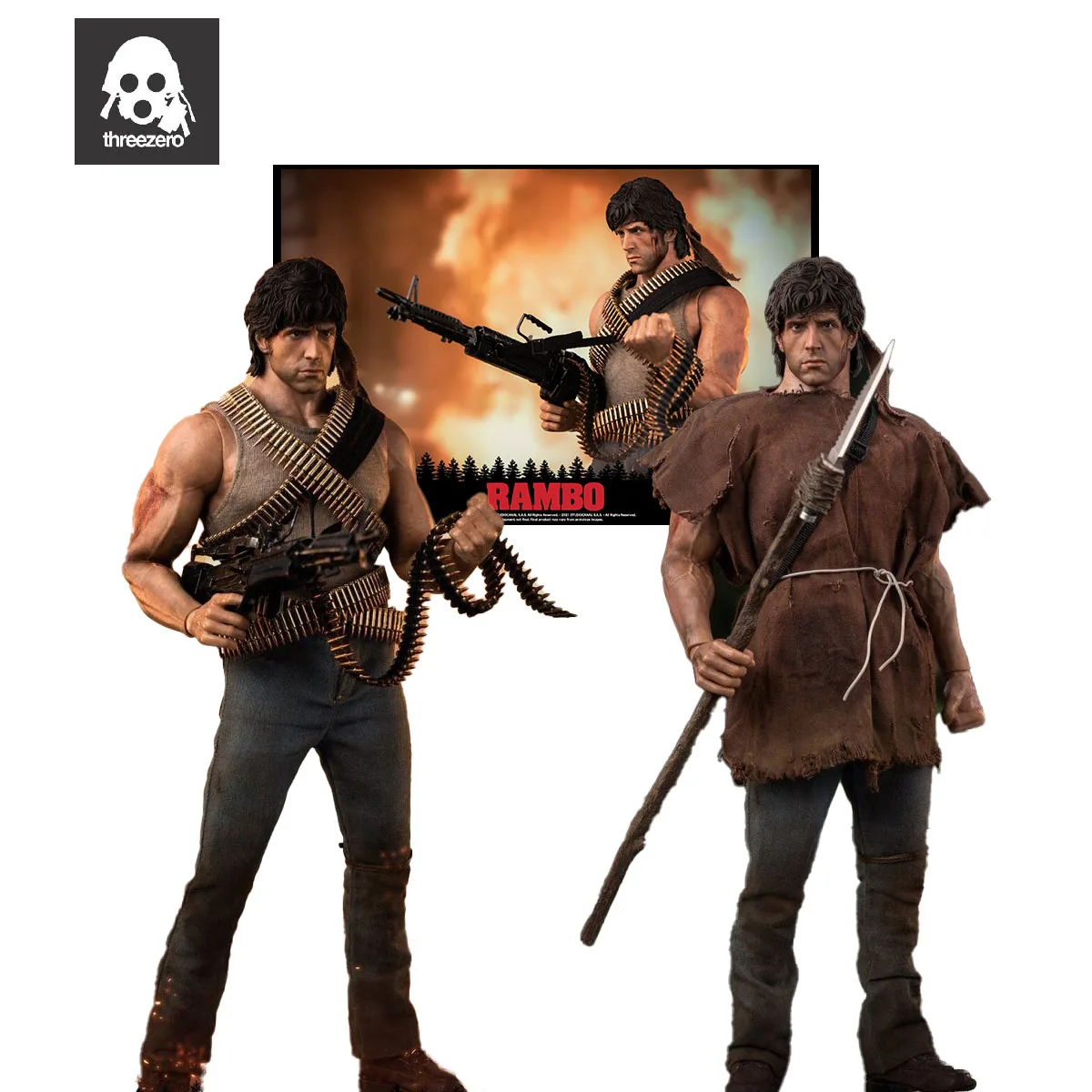 

Goods In Stock 100% Original Threezero 3Z0288 Rambo The Video Game John Rambo Movie Character Model Action Toy Gift