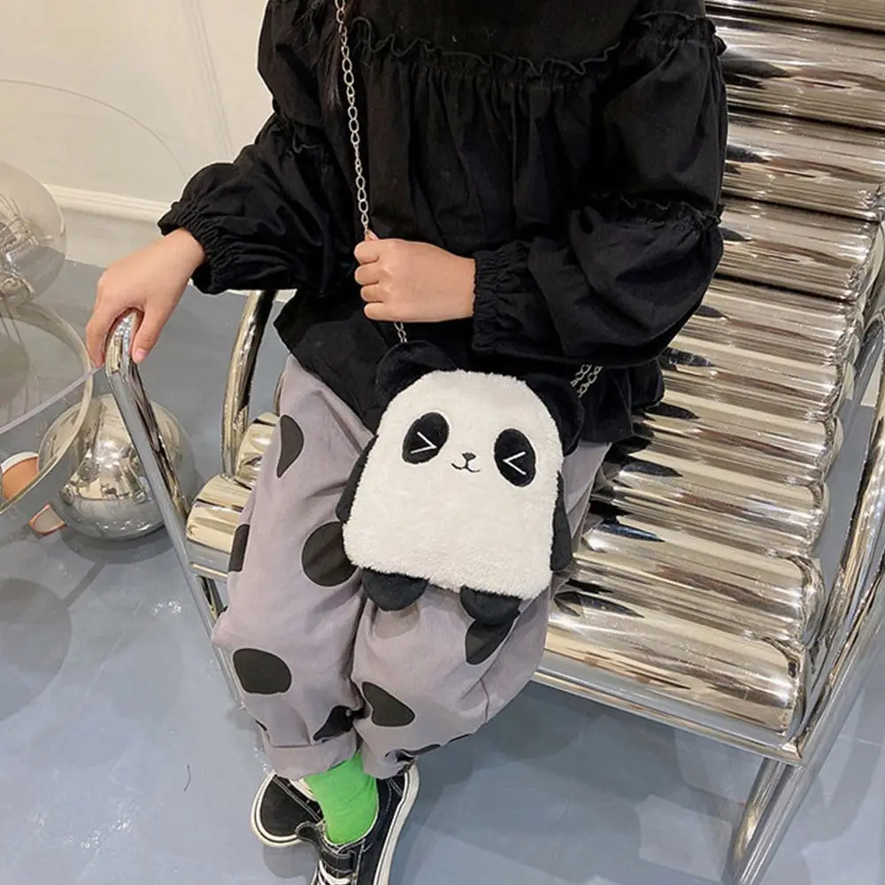 

Модная Милая мультяшная сумка через плечо, плюшевая женская сумка для хранения в виде панды, сумка-мессенджер, милая сумка