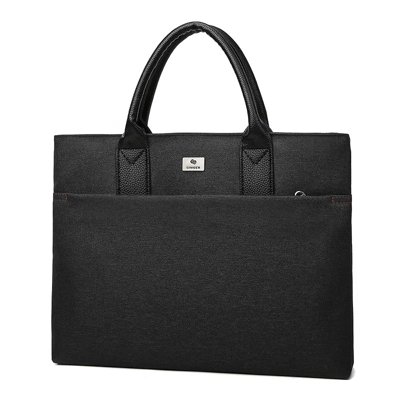 

Men's Laptop Bag 15' Zipper Folder for a4 Documents Large Capacity Handle Briefcase Business Men Handbag 2022 Trend Briefcases