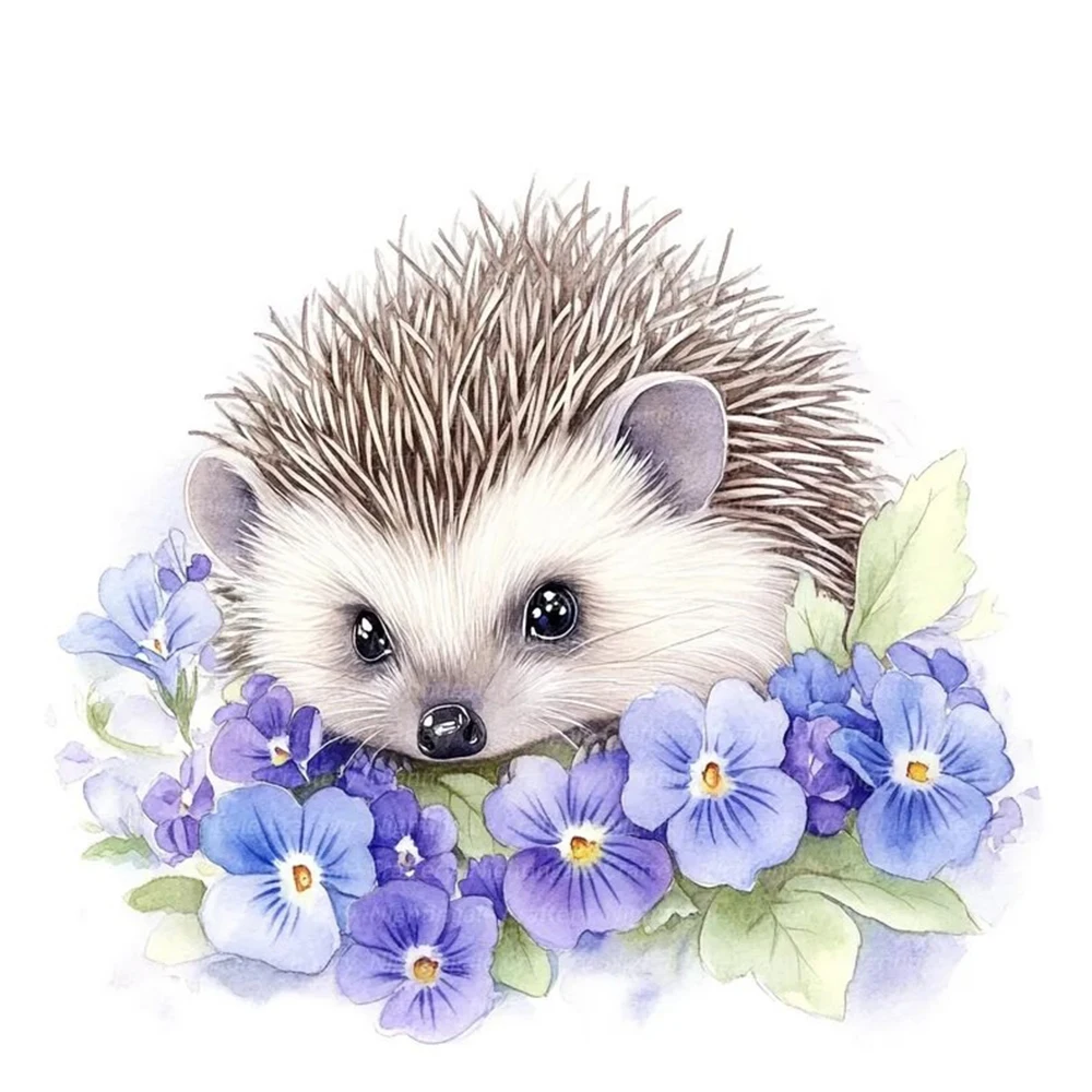 

Настенная наклейка цветок ежик