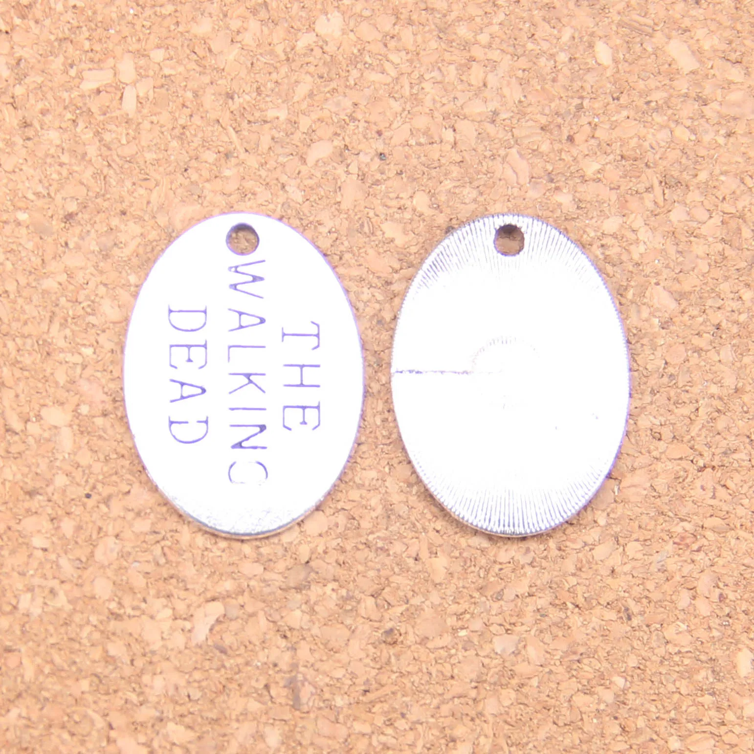 

68pcs Charms plates the walking dead 17x23mm Antique Pendants,Vintage Tibetan Silver Jewelry,DIY for bracelet necklace