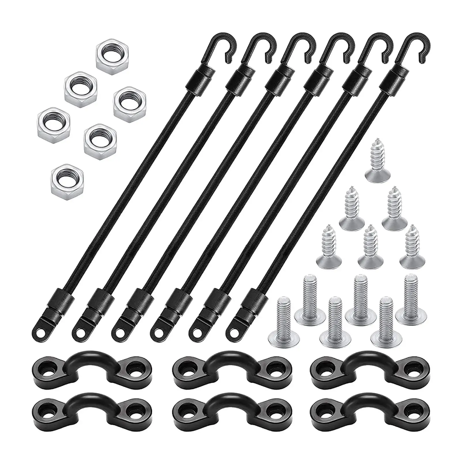 

Kayak Boat Canoe Accessories Set Multipurpose Durable Professional Lightweight Easily Install 18inch Elastic Rope Replace Parts