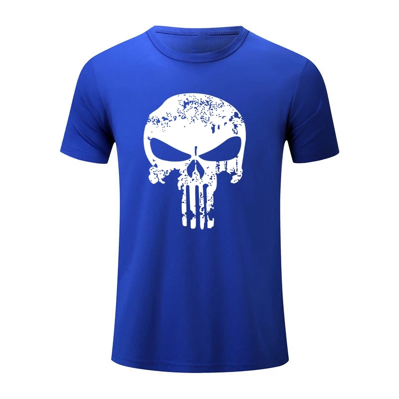 

Men 's Fitness Gym T Shirts 2023 Shirt Homme Running Men skull Quick Dry T-Shirts Running Slim Fit Tops Tees Sport Muscle Tee