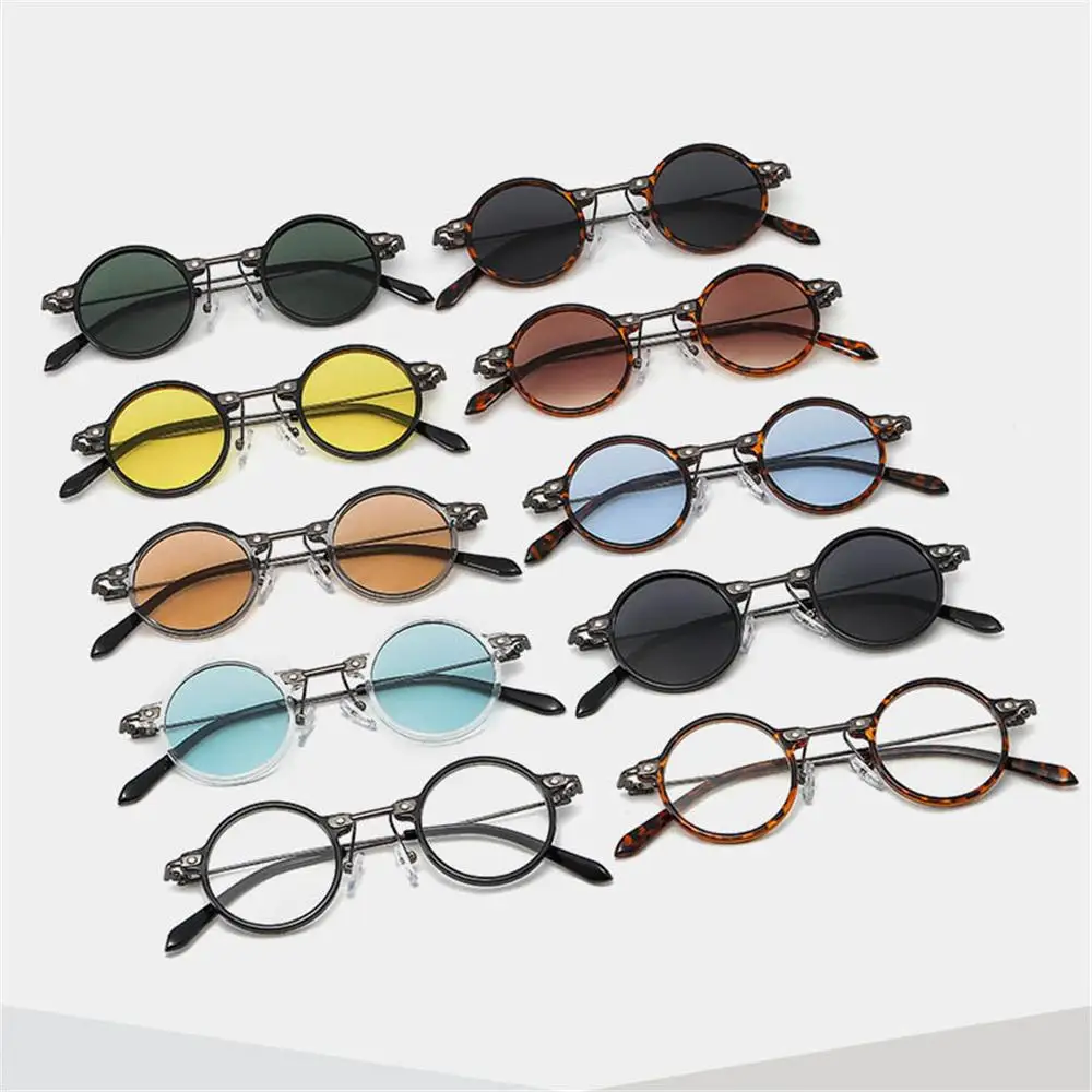 

Small Round Sunglasses Men Women Retro Punk Sun Glasses Gradient Clear Lens Eyewear Vintage Driving Shades Ocean Color Glasses