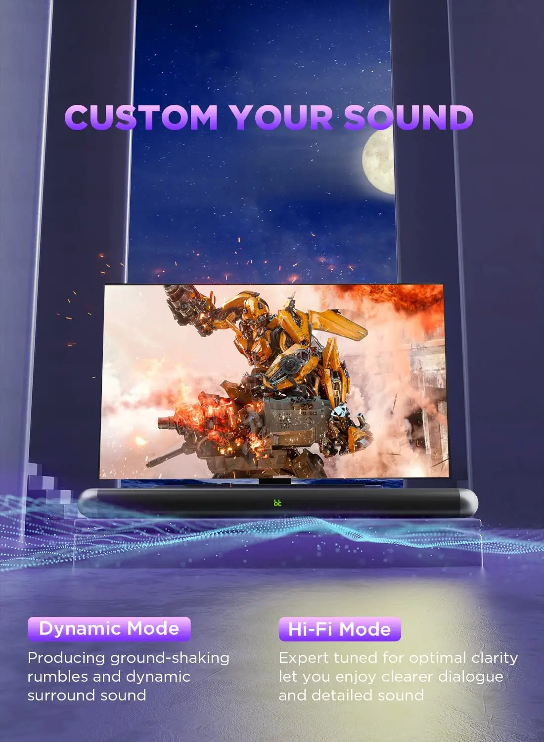 Телевизионная звуковая панель BOMAKER 120 Вт сабвуфер с Bluetooth проводной и