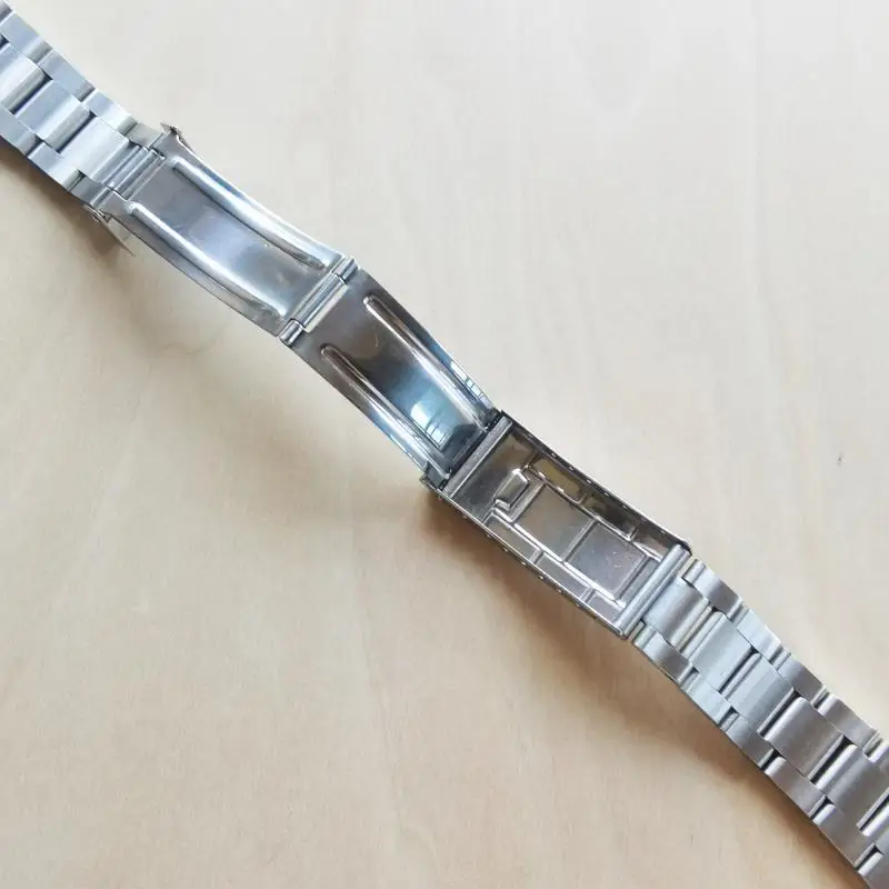 20mm Stainless Steel Brushed Vintage  Oyster Curved End Watch Band Bracelet Strap Fit For RLX Watch
