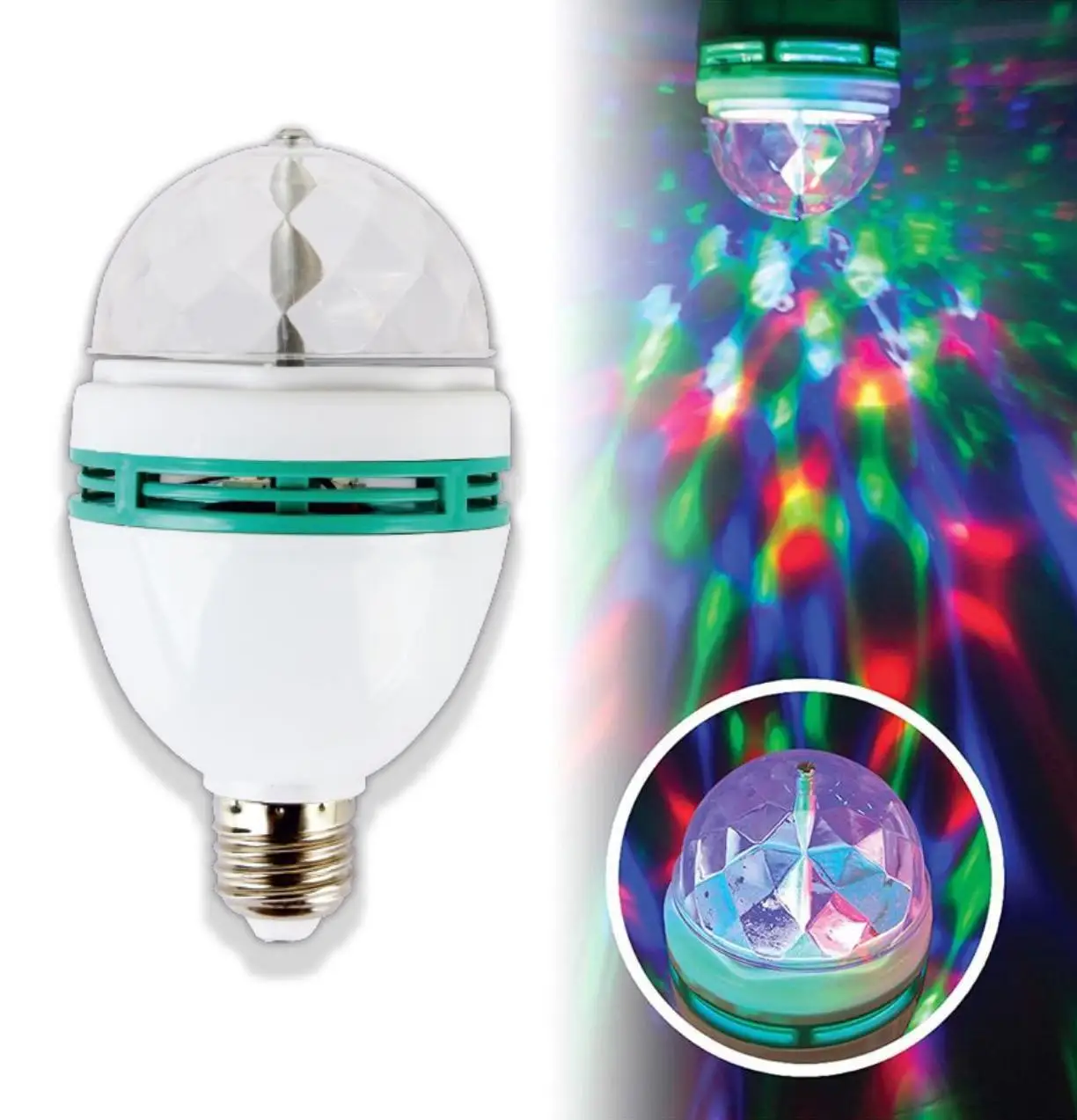 

Цветная светодиодная Вращающаяся лампа для дискотеки, ночной Светильник для дискотеки, эргономичный дизайн, практичные продукты