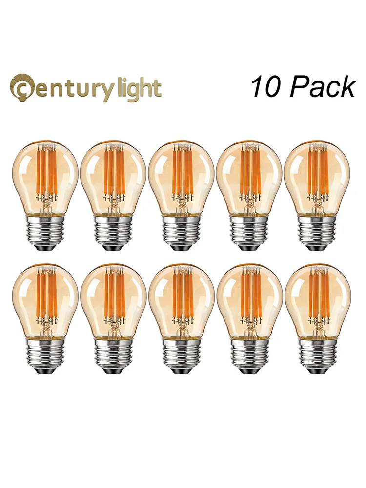 

GANRILAND Янтарная LED лампа G45 E27 4W 6W