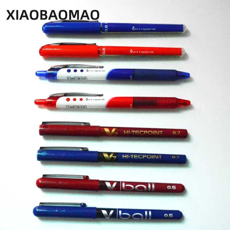 5pcs V Ball BL-VB5 BLRT-VB5 BX-V7 BX-GR5-BG Pure Liquid Ink Gel Pen Black/Blue Super Smooth Writing Supplies blue red ink