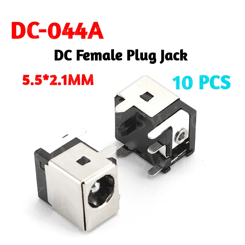 

10Pcs DC-044A DC Power Socket 5.5*2.1MM 5.5X2.1MM Used Into Notebook 5Pin
