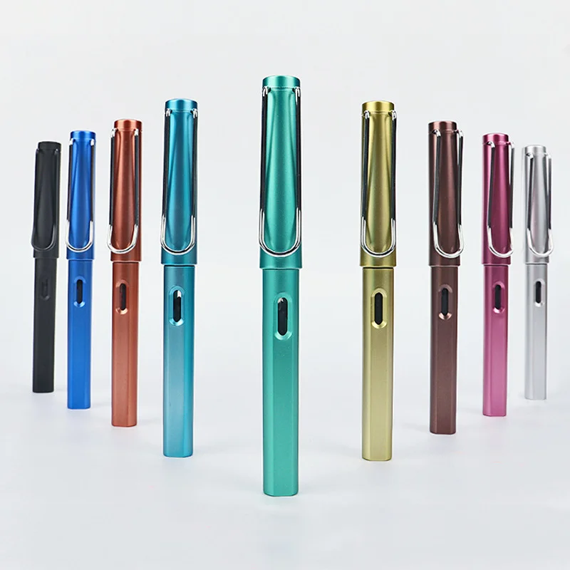 

New fountain pen Creative Hollow Out Clip Plastic Fountain Pen Student Posture Correction 0.38mm 0.5mm Ink Pens Stationery