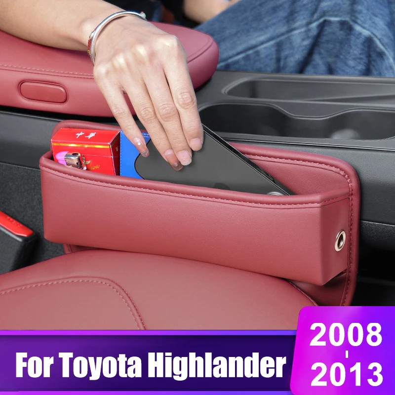 

For Toyota Highlander XU40 2008 2009 2010 2011 2012 2013 Car Seat Slit Gap Pocket Seat Storage Box Cup Holder Accessories