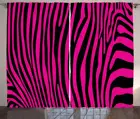 Шторы в стиле бохо, розовые зебры, с рисунком животных в дикой природе, джунглях, млекопитающих, для гостиной, спальни