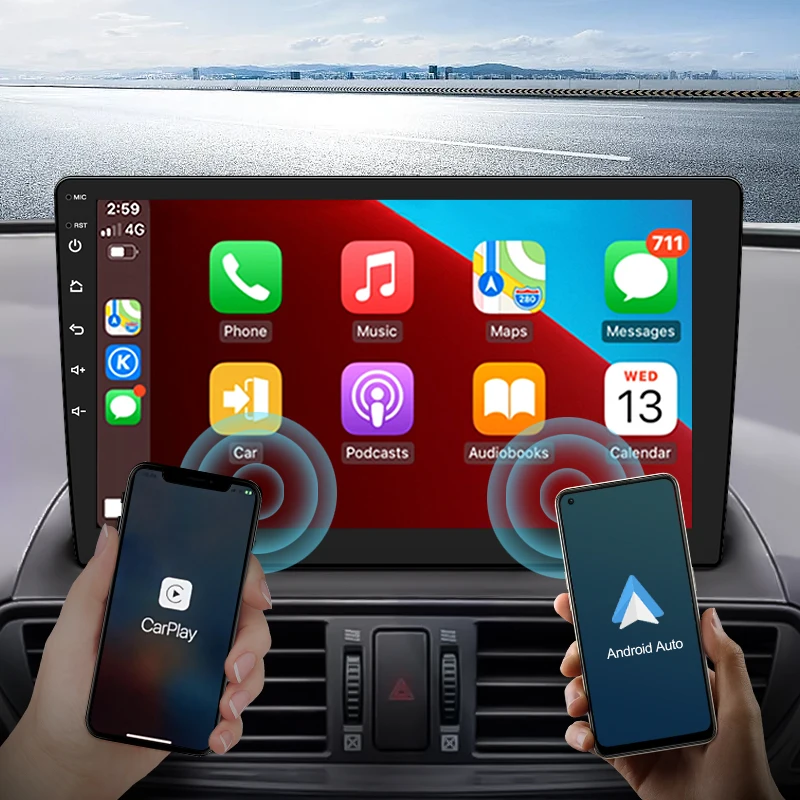 Android13 TS18 9 /10 дюймов беспроводной Carplay Android Авто Wifi приемник автомобильный Аудио