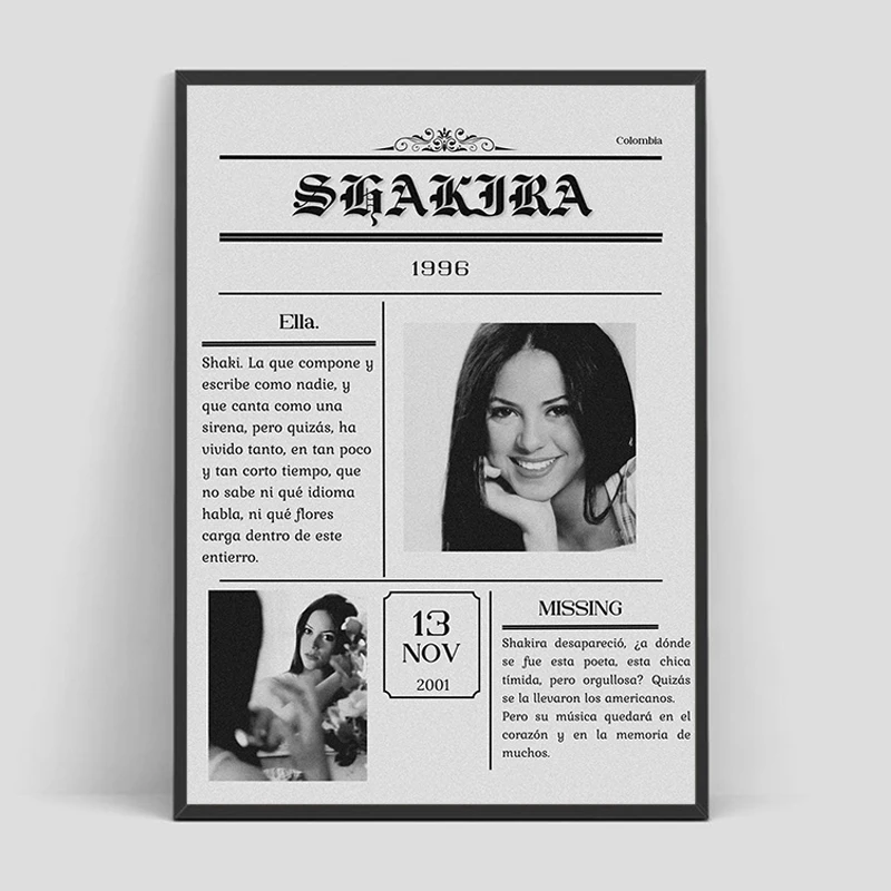 Настенный декор для комнаты эстетический певец Shakira Las постер украшения дома