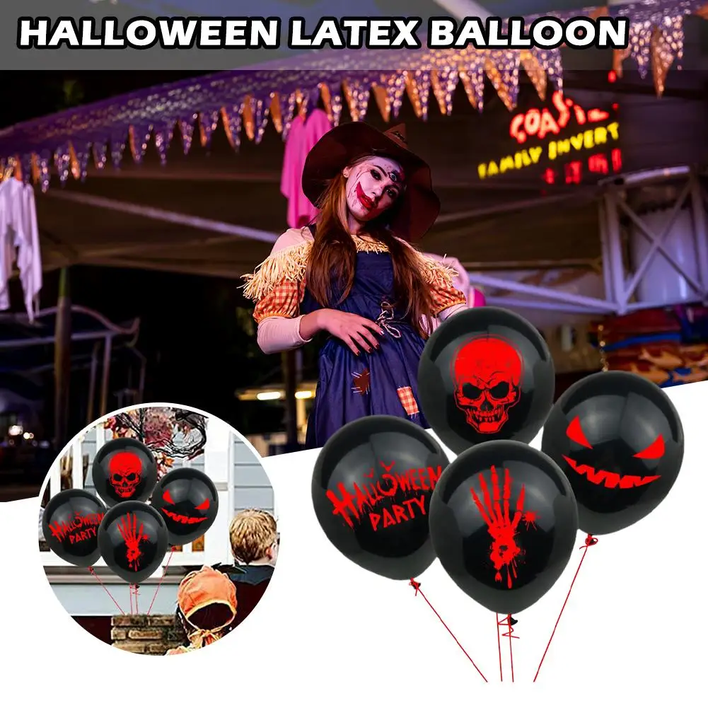 

Halloween Ghost Balloons Toys Spider Witch Bat Pumpkin Party Festival Horror Party Decoration Halloween Supply Skeleton V9C1
