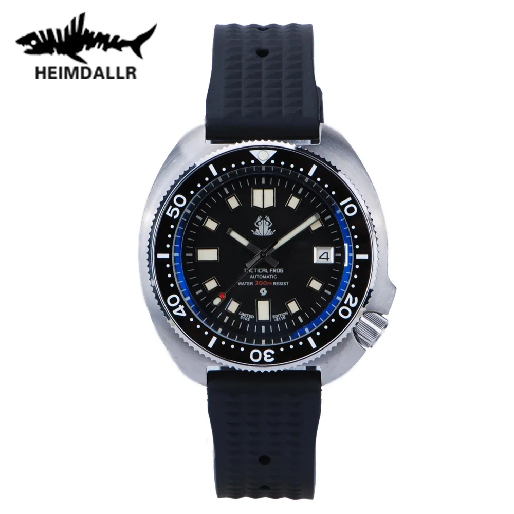 Фото Tactical Frog Men Diver Watch Men C3 Super Luminous Sapphire Crystal Ceramic Bezel 316L Steel NH35 Automatic Mechanical Watches №3